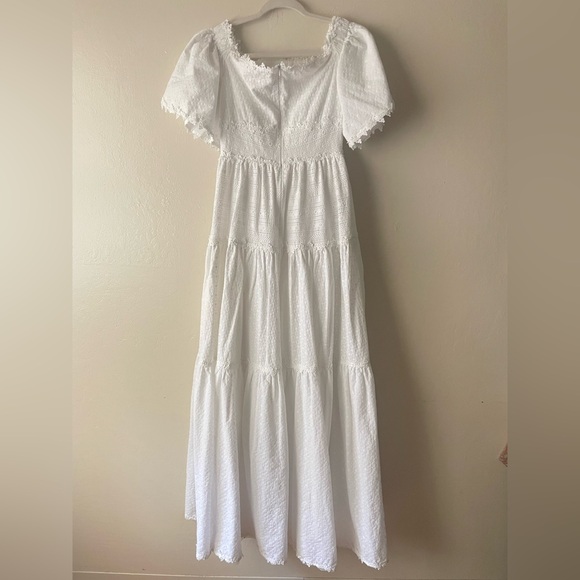 Isabel Garcia white embroidered off the shoulder maxi dress - Picture 2 of 16